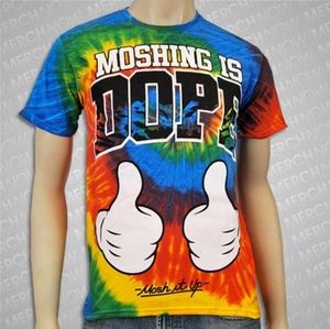 NWOT RARE Tie Dye Mosh It Up Clothing "Moshing Is Dope" Graphic Tee